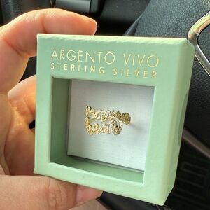 Argento Vivo Gold Mama Bear Ring